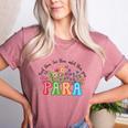Wildflower Para Floral Paraprofessional Paraeducator Teacher Women's Heather T-Shirt Heather Mauve