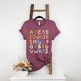 ABC Animals Alphabet Graphic Boys Girls Kindergarten Teacher Women's Heather T-Shirt Heather Maroon ABC Animals Alphabet Graphic Boys Girls Kindergarten Teacher Women's Heather T-Shirt Heather Maroon
