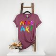 Make Art Painter Artist Teacher Artsy Men Women Kids Women's Heather T-Shirt Heather Maroon
