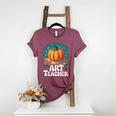 Art Teacher Pumpkin Painting Halloween Costume Women's Heather T-Shirt Heather Maroon Art Teacher Pumpkin Painting Halloween Costume Women's Heather T-Shirt Heather Maroon