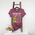 Battery Life Of a Preschool School Teacher School Week Women's Heather T-Shirt Heather Maroon Battery Life Of a Preschool School Teacher School Week Women's Heather T-Shirt Heather Maroon