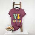 Braille Teacher Of The Visually Impaired Groovy VI Teacher Women's Heather T-Shirt Heather Maroon Braille Teacher Of The Visually Impaired Groovy VI Teacher Women's Heather T-Shirt Heather Maroon