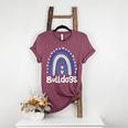 Bulldogs School Mascot Rainbow Teacher Lover Women's Heather T-Shirt Heather Maroon Bulldogs School Mascot Rainbow Teacher Lover Women's Heather T-Shirt Heather Maroon