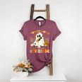 You Can't Scare Me I Teach Sixth Grade Teacher Halloween Women's Heather T-Shirt Heather Maroon