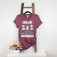 Chillin' With My Preschool Snowmies Teacher Christmas Men Women Kids Women's Heather T-Shirt Heather Maroon Chillin' With My Preschool Snowmies Teacher Christmas Men Women Kids Women's Heather T-Shirt Heather Maroon
