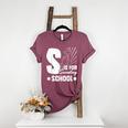 Christian Teacher S Is For Sunday School Essentials Women's Heather T-Shirt Heather Maroon Christian Teacher S Is For Sunday School Essentials Women's Heather T-Shirt Heather Maroon
