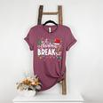 Is It Christmas Break Yet Teacher Xmas Light Santa Hat Women's Heather T-Shirt Heather Maroon Is It Christmas Break Yet Teacher Xmas Light Santa Hat Women's Heather T-Shirt Heather Maroon