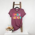 Color Special Education Squad Groovy Dream Team SPED Teacher Women's Heather T-Shirt Heather Maroon