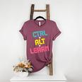 Computer Teacher Back To School Kids Ctrl Alt Learn Women's Heather T-Shirt Heather Maroon