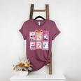 Coquette Bow Spooky Teacher Ghost Halloween Trick Or Teach Women's Heather T-Shirt Heather Maroon Coquette Bow Spooky Teacher Ghost Halloween Trick Or Teach Women's Heather T-Shirt Heather Maroon