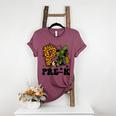 Cute Camo Pre K Back To School Teacher Kid Preschool Women's Heather T-Shirt Heather Maroon Cute Camo Pre K Back To School Teacher Kid Preschool Women's Heather T-Shirt Heather Maroon