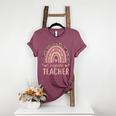 Cute Daycare Teacher Rainbow Leopard Print Childcare Worker Women's Heather T-Shirt Heather Maroon Cute Daycare Teacher Rainbow Leopard Print Childcare Worker Women's Heather T-Shirt Heather Maroon