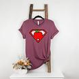 Cute Distressed Super Teacher Superhero Apple Shirt Women's Heather T-Shirt Heather Maroon Cute Distressed Super Teacher Superhero Apple Shirt Women's Heather T-Shirt Heather Maroon