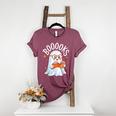 Cute Ghost Reading Book Librarian Teacher Halloween Costume Women's Heather T-Shirt Heather Maroon Cute Ghost Reading Book Librarian Teacher Halloween Costume Women's Heather T-Shirt Heather Maroon