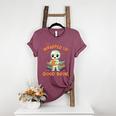 Cute Halloween Teacher Librarian Mummy Reading Books Women's Heather T-Shirt Heather Maroon
