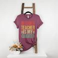 Dad My Favorite Teacher Is My Daughter Proud Daddy Women's Heather T-Shirt Heather Maroon Dad My Favorite Teacher Is My Daughter Proud Daddy Women's Heather T-Shirt Heather Maroon