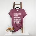 Dinosaurs Didn't Learn Art Art Teacher Women's Heather T-Shirt Heather Maroon Dinosaurs Didn't Learn Art Art Teacher Women's Heather T-Shirt Heather Maroon
