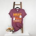 What Are We Doing Today Halloween PE Spooky Teacher Women's Heather T-Shirt Heather Maroon