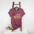 Lets Eat Kids Punctuation Turkey Thanksgiving Teacher Women's Heather T-Shirt Heather Maroon