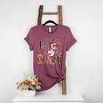 Fall Holiday Themed Thanksgiving Halloween Teacher Trick Or Women's Heather T-Shirt Heather Maroon