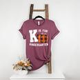 Fall Kindergarten Teacher K Is For Buffalo Plaid Pumpkin Women's Heather T-Shirt Heather Maroon Fall Kindergarten Teacher K Is For Buffalo Plaid Pumpkin Women's Heather T-Shirt Heather Maroon