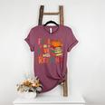 Fall In Love With Reading Autumn Thanksgiving Shirt Teacher Women's Heather T-Shirt Heather Maroon Fall In Love With Reading Autumn Thanksgiving Shirt Teacher Women's Heather T-Shirt Heather Maroon