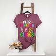 Feliz Primer Dia De Clases Kids Girl Teacher Spanish School Women's Heather T-Shirt Heather Maroon Feliz Primer Dia De Clases Kids Girl Teacher Spanish School Women's Heather T-Shirt Heather Maroon