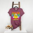 Field Trip Squad Groovy Field Day Smile Face Teacher Tie Dye Women's Heather T-Shirt Heather Maroon