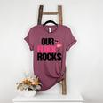 Our Flock Rocks Flamingo Mother's Day Teacher Women's Heather T-Shirt Heather Maroon
