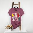 Fri-Yay Happy Friday Lovers Teacher Weekend Women Women's Heather T-Shirt Heather Maroon