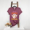 Groovy Faboolous Spooky Music Teacher Halloween Men Women Women's Heather T-Shirt Heather Maroon
