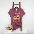 Groovy Pumpkin Spice Makes Teacher Nice Fall Thanksgiving Women's Heather T-Shirt Heather Maroon Groovy Pumpkin Spice Makes Teacher Nice Fall Thanksgiving Women's Heather T-Shirt Heather Maroon