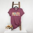 Groovy School Counselor Back To School Teacher Counseling Women's Heather T-Shirt Heather Maroon