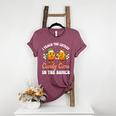 Halloween Teacher Cutest Candy Corn Groovy Spooky Teachers Women's Heather T-Shirt Heather Maroon
