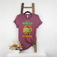 Halloween Teacher Librarian Monster Reading Books Men Women Kids Women's Heather T-Shirt Heather Maroon
