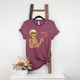 Halloween Teacher Six Seven 6 7 Skeleton Spooky Costume Women's Heather T-Shirt Heather Maroon