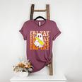 Happy Fri-Yay Friday Lovers Groovy Teacher Life Halloween Women's Heather T-Shirt Heather Maroon