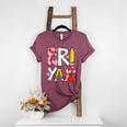 Happy Fri-Yay Teacher Back To School Friday Lovers Women's Heather T-Shirt Heather Maroon