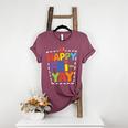 Happy Fri-Yay Teacher Life Weekend Pun Happy Friday Women's Heather T-Shirt Heather Maroon