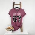 Haunted By 6 7 67 Six Seven Halloween Teacher Mom Women's Heather T-Shirt Heather Maroon