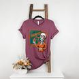 Haunted By 6-7 Six Seven 67 Math Teacher Halloween Skeleton Women's Heather T-Shirt Heather Maroon Haunted By 6-7 Six Seven 67 Math Teacher Halloween Skeleton Women's Heather T-Shirt Heather Maroon