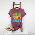 Hello Fourth Grade Shirt 4th Grade Boy Girl Student Teacher Women's Heather T-Shirt Heather Maroon