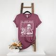 I'Ll Just Wait Until It's Quiet Skeleton Halloween Teacher Women's Heather T-Shirt Heather Maroon