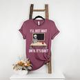 I'Ll Just Wait Until It's Quiet Skeleton Teacher Halloween Women's Heather T-Shirt Heather Maroon