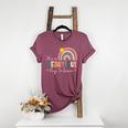 It's A Beautiful Day To Learn Cute Rainbow Boho Teacher Women's Heather T-Shirt Heather Maroon