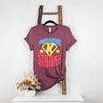 Kindergarten Super Squad Superhero Teacher Team Men Women Girls Kids Women's Heather T-Shirt Heather Maroon