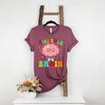 Kiss Your Brain Calm Mindset Teacher Kids Boys Girls Women Women's Heather T-Shirt Heather Maroon Kiss Your Brain Calm Mindset Teacher Kids Boys Girls Women Women's Heather T-Shirt Heather Maroon