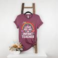 I Love Bee-Ing An Infant Teacher Toddler Teaching Women's Heather T-Shirt Heather Maroon