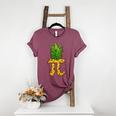 Math Teacher Hawaiian Shirts Pineapple Pi Day Symbol Women's Heather T-Shirt Heather Maroon