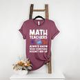 Mathematics Teachers Math Teacher For Men Women Women's Heather T-Shirt Heather Maroon Mathematics Teachers Math Teacher For Men Women Women's Heather T-Shirt Heather Maroon